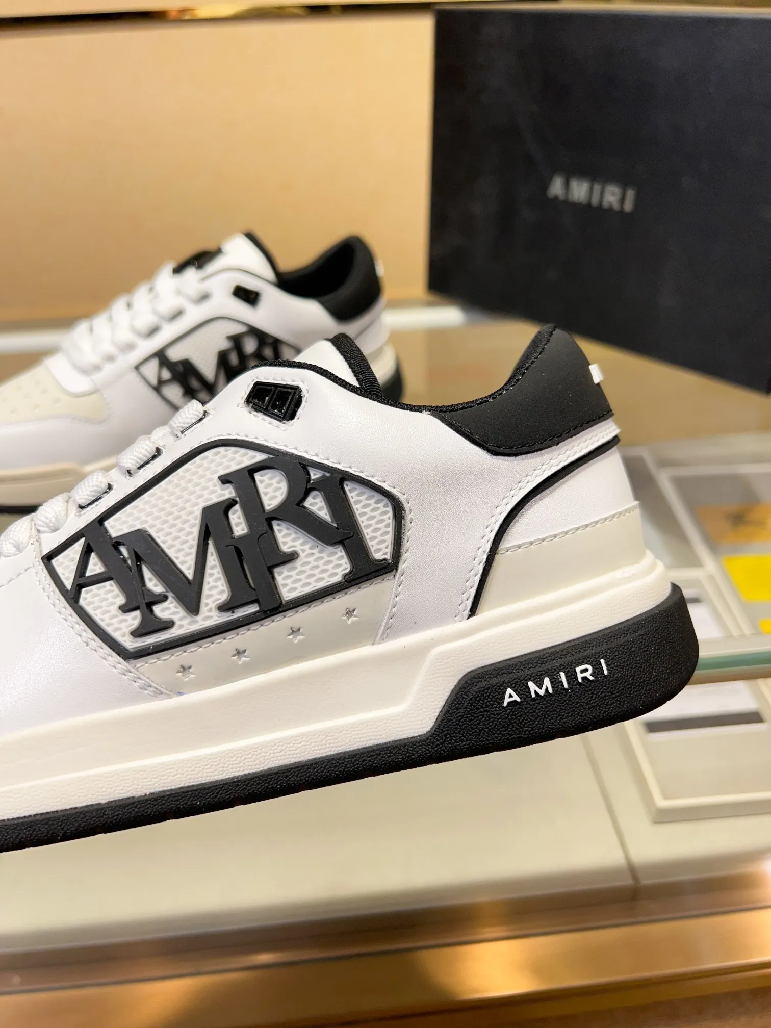 Men's men's shoes 💰500 [New style] 🌲🌲 Amiri - New Amiri trendy shoes, low-top casual sports shoes, the same style as celebrities, made of selected cowhide stitching, original outsole, comfortable on the feet, high-end workmanship, welcome to buy Size: 39-45 (customized for 46)